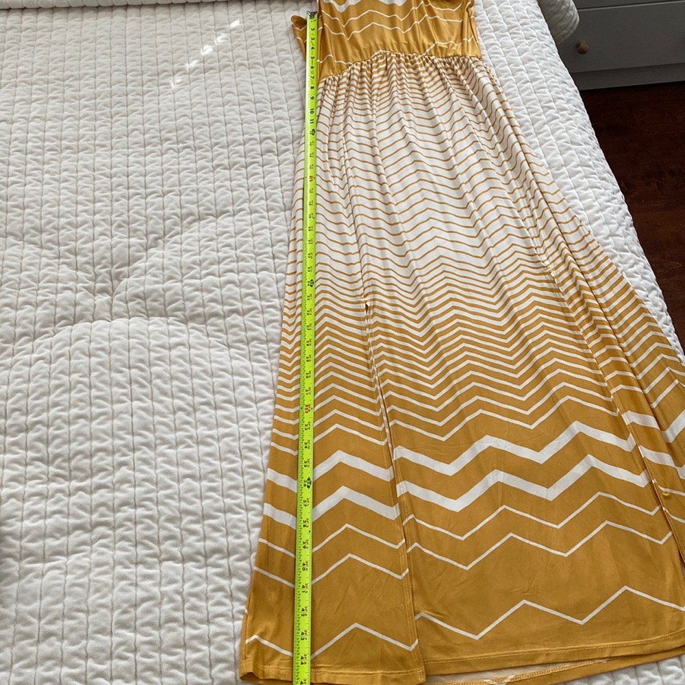 ENTRO Sleeveless Chevron Pattern Maxi Dress Size Small - Picture 11 of 11